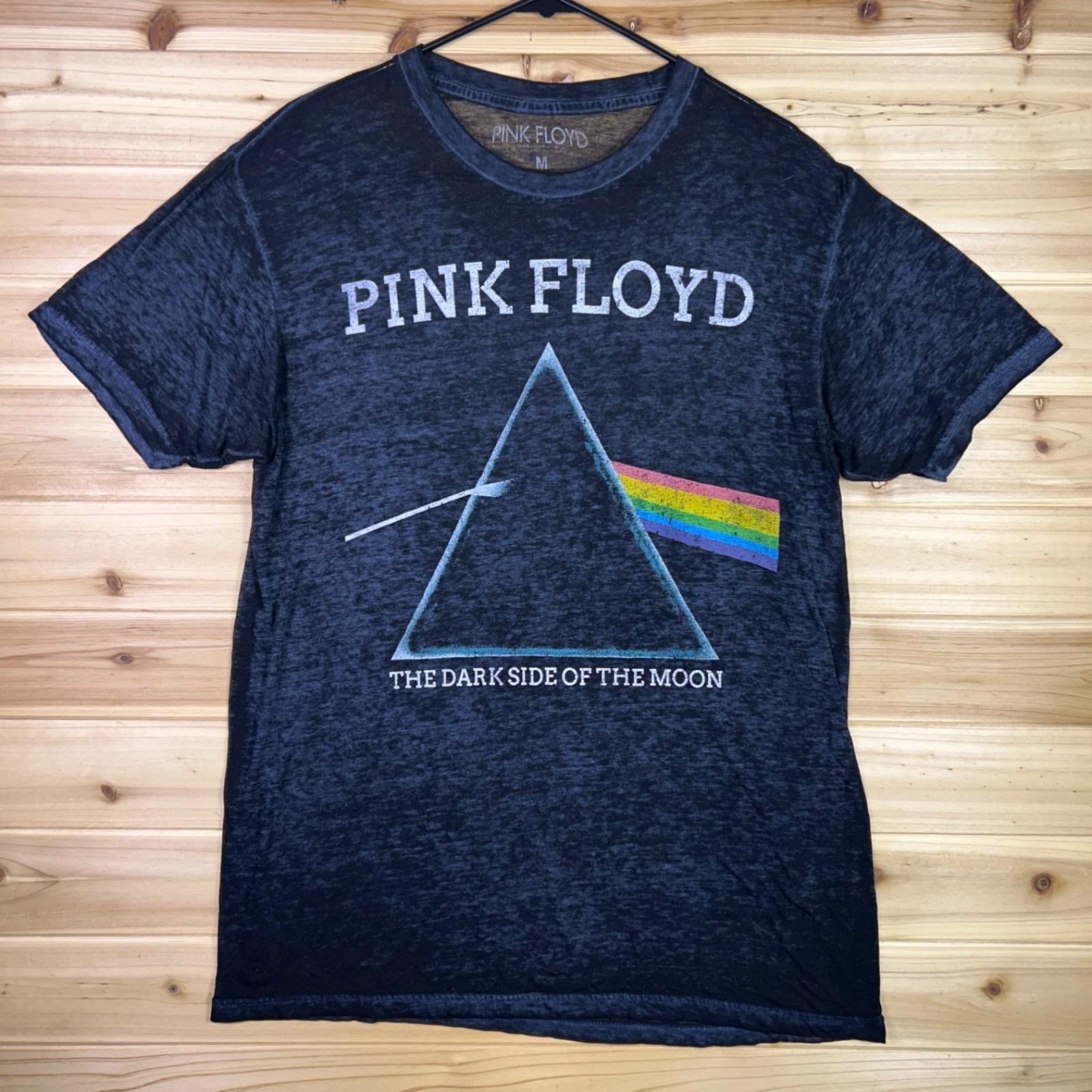 Pink Floyd T-Shirt Mens Medium Black Wash The Dark Side Of The Moon Prism Shirt